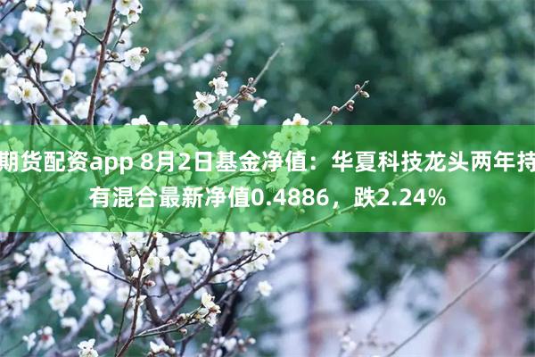 期货配资app 8月2日基金净值：华夏科技龙头两年持有混合最新净值0.4886，跌2.24%