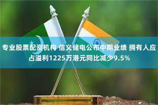 专业股票配资机构 信义储电公布中期业绩 拥有人应占溢利1225万港元同比减少9.5%